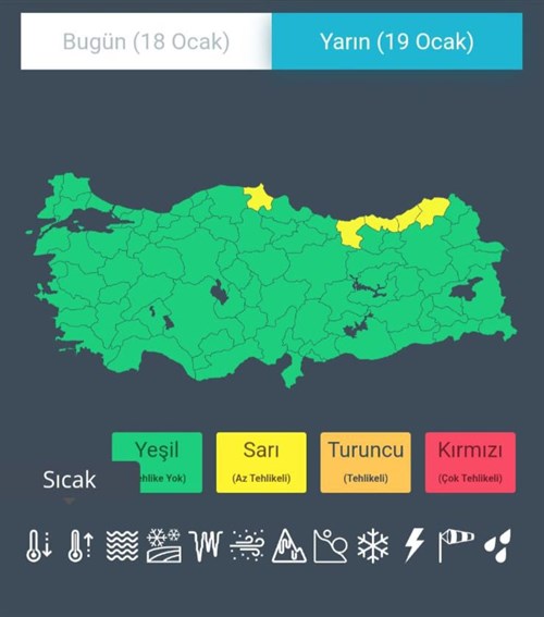 KUVVETLİ FIRTINA UYARISI